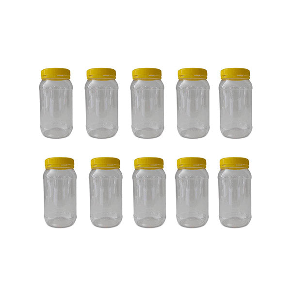 10 Pcs 1Kg Plastic Honey Clear Food Grade Round Containers