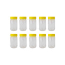 10 Pcs 500G Plastic Honey Clear Food Grade Round Containers