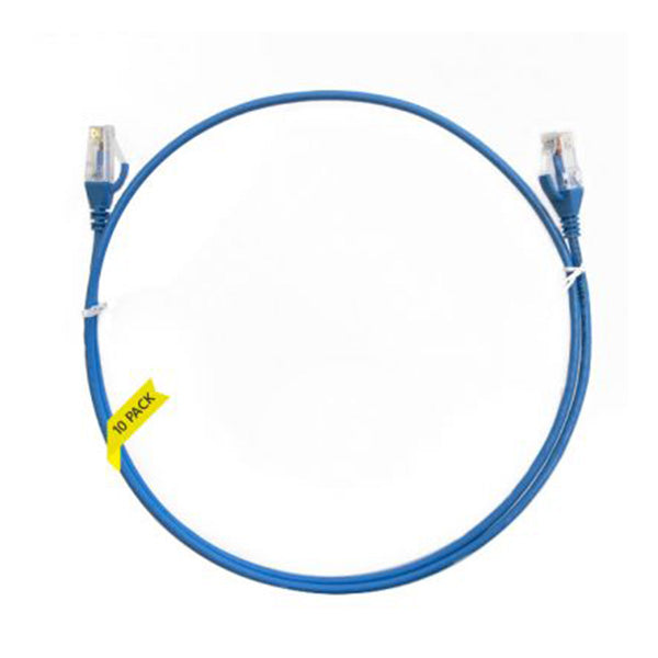 10Pcs Cat 6 Ultra Thin Lszh Ethernet Network Cable Blue