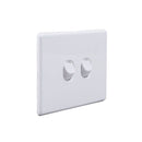 10 Pcs Elegant Wall Switch 2 Gang 250V 16A Horizontal