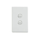 10 Pcs Elegant Wall Switch 2 Gang 250V 16A Vertical