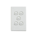 10 Pcs Elegant Wall Switch 5 Gang 250V 16A Vertical
