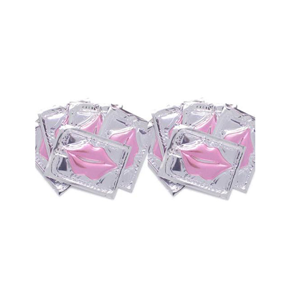 10 Pcs Pink Collagen Lip Mask Gel Pads Plump
