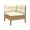 10 Piece Honey Brown Pinewood With Cushions Garden Lounge Set