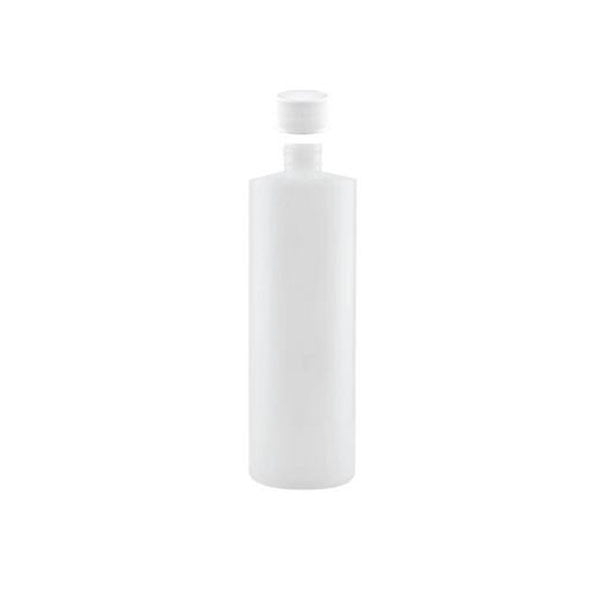 10X 250Ml Clear Hdpe Round Bottle Empty Plastic White Cap Storage