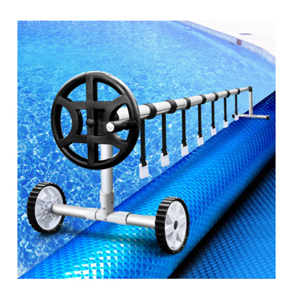 10 X 4M Swimming Pool Cover With Roller Wheel Solar Blanket Adjustable