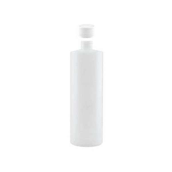 10X 500Ml Clear Hdpe Round Bottle Empty Plastic White Cap Storage