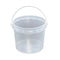 10x Buckets Plastic Empty Clear Food Grade Lid Handle Storage Tub