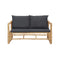 115 Cm Bamboo Garden Bench With Cushions