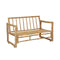 115 Cm Bamboo Garden Bench With Cushions