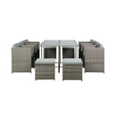 11 Pcs Outdoor Dining Set Table Chairs Patio Lounge Setting Furniture