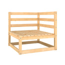11 Pieces Garden Lounge Set Solid Pinewood