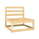 11 Pieces Garden Lounge Set Solid Pinewood