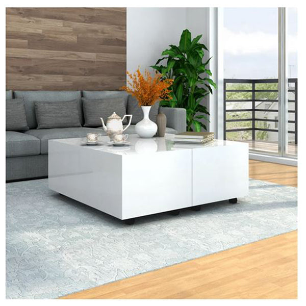 Coffee Table High Gloss 100x100x35cm