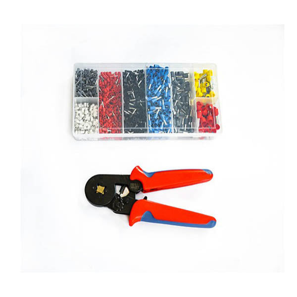 1200Pcs Bootlace Ferrule Crimper Kit Ratchet Crimping Tool