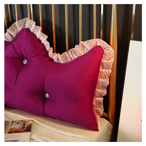 150Cm Burgundy Princess Headboard Pillow