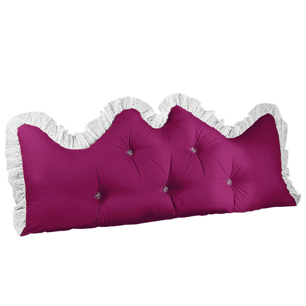 120Cm Burgundy Princess Headboard Pillow