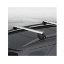 Universal Car Roof Rack Cross Bars Aluminium Adjustable 111Cm Silver