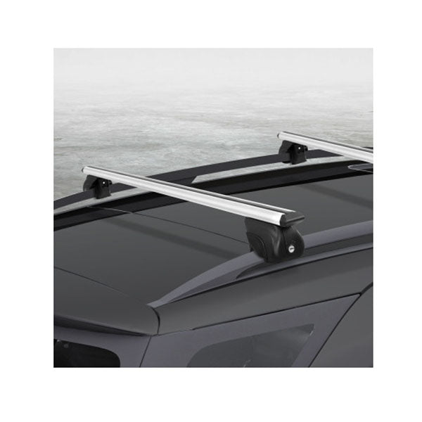 Universal Car Roof Rack Cross Bars Aluminium Adjustable 111Cm Silver