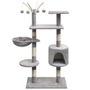 125 Cm Cat Tree With Sisal Scratching Posts - Grey