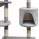 125 Cm Cat Tree With Sisal Scratching Posts - Grey