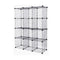 12 Cube Wire Grid Organiser Storage Cabinet Wardrobe Closet Black