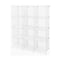 12 Cube Wire Grid Organiser Storage Cabinet Wardrobe Closet White