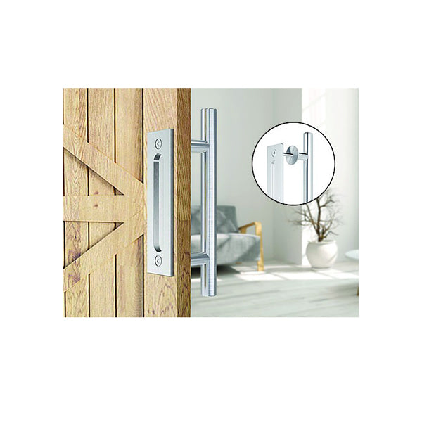 12 Inches Handle Sliding Flush Pull Wood Door Hardware Stainless Steel
