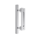 12 Inches Square Pull And Flush Door Handle Set Stainless Steel