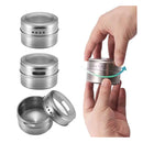 12 Magnetic Spice Jar Tins And Steel Plate