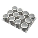 12 Magnetic Spice Jar Tins And Steel Plate