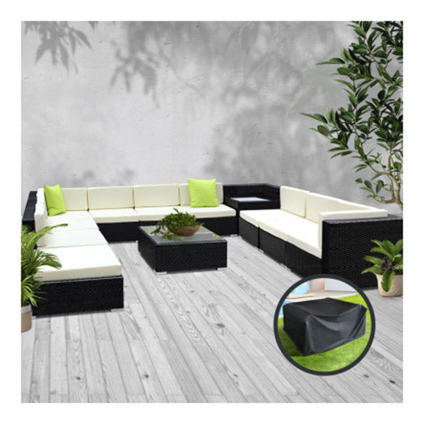 Gardeon 12 Piece With Storage Cover Outdoor Furniture Set