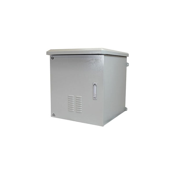 12Ru 600Mm Deep Grey Outdoor Wall Mount Ventilated Cabinet
