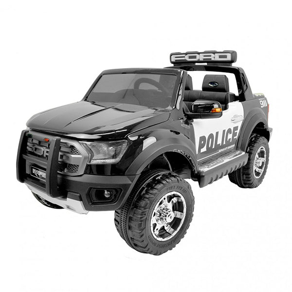 12V Ford Raptor Police Electric Ride On Black