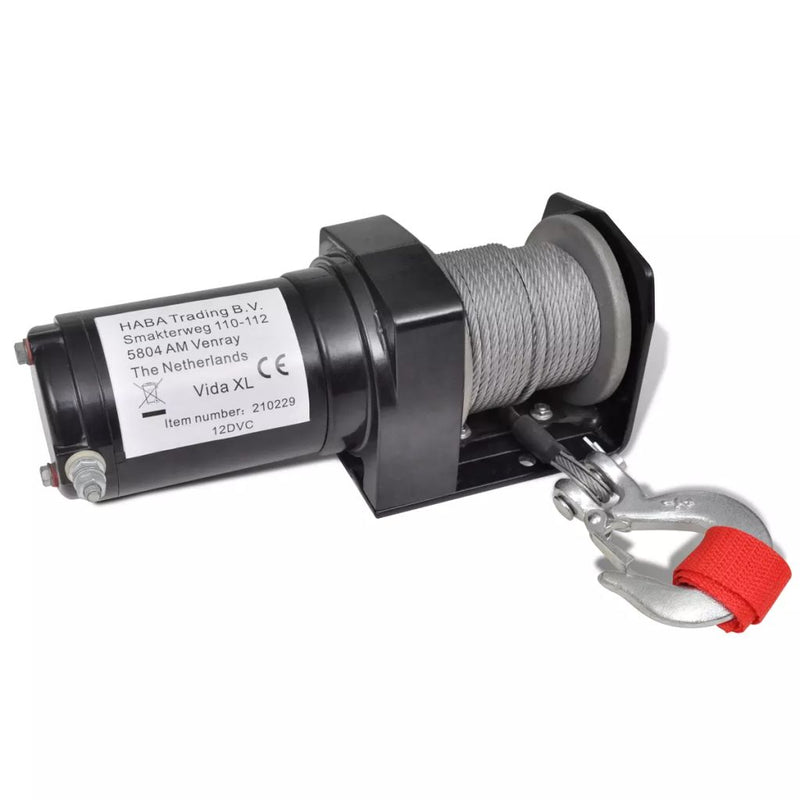 12 V Electric Winch 907 Kg Wire Remote Control