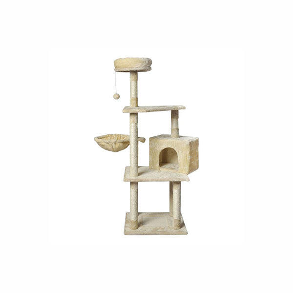 130 Cm Pawz Cat Tree Scratching Post Tower Condo Wooden Toy