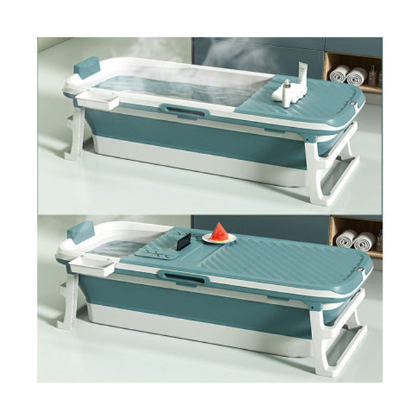 Foldable 135Cm Large Massage Bathtub Portable Bath Tub Drain Adult
