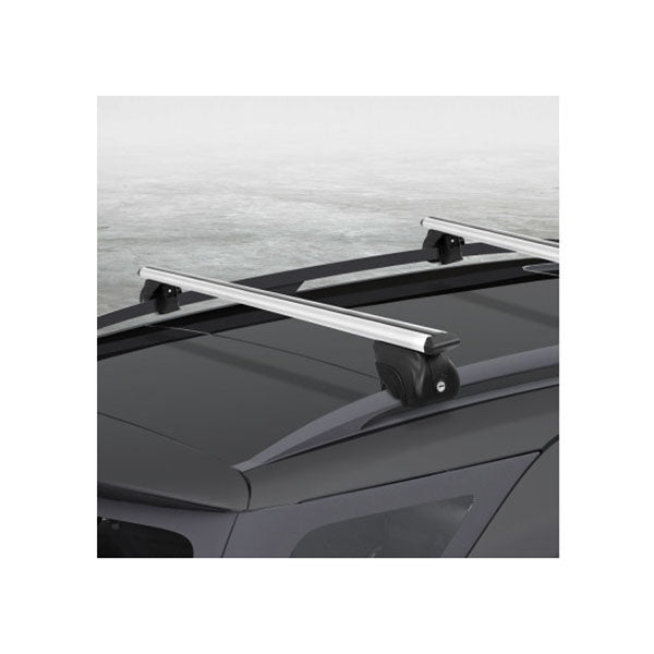 Universal Car Roof Rack Aluminium Cross Bars Adjustable 126Cm Silver Upgraded