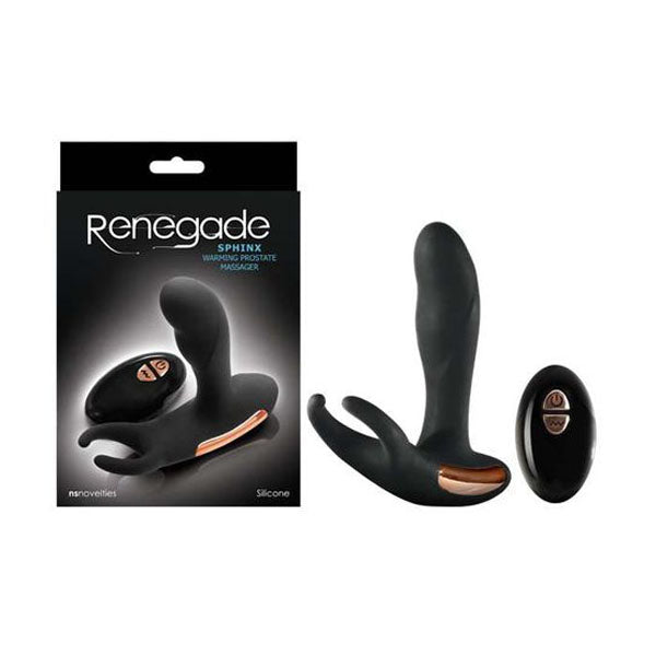 13 Cm Renegade Sphinxblack Usb Rechargeable Warming Prostate Massager