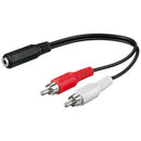 Stereo 3.5mm Socket to 2 x Red  / White Rca Plug