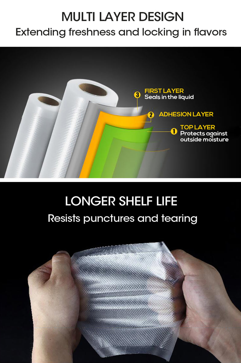200X Commercial Grade Vacuum Sealer Food Sealing Storage Bags Saver 30X40Cm