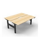 1500Mm 2Person Workstation Natural Oak And Black
