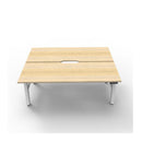 1500Mm 2Person Workstation Natural Oak And White