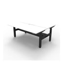 1500Mm 2Person Workstation With Cable Tray Natural White And Black