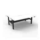 1500Mm 2Person Workstation With Cable Tray Natural White And Black