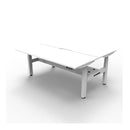 1500Mm 2Person Workstation With Cable Tray Natural White And White