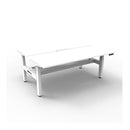 1500Mm 2Person Workstation With Cable Tray Natural White And White