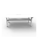 1500Mm 2Person Workstation With Cable Tray Natural White And White