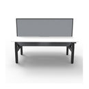 1500Mm 2Person Workstation With Screen Natural White And Black