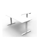 1500Mm Corner Workstation Natural White And White